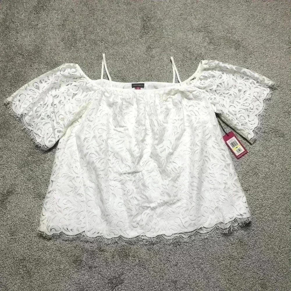NEW Vince Camuto Lace Blouse Off The Shoulders